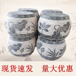 仿古墩子柱基石底座柱础石青石柱顶石石鼓空心石柱脚石石雕柱墩石