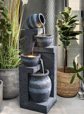 流水喷泉循环水落地摆件室内客厅阳台办公室装饰招财庭院花园摆设