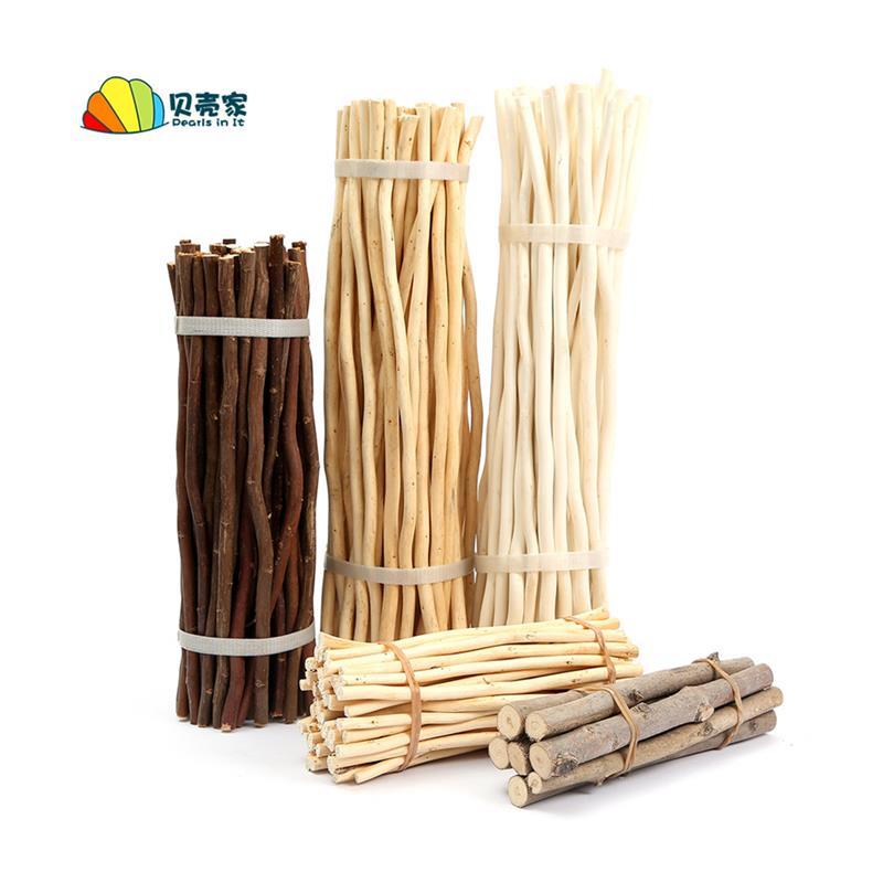 木棍树枝树d干装饰diy手工摆件细小幼儿园自然材料环创松果原木条