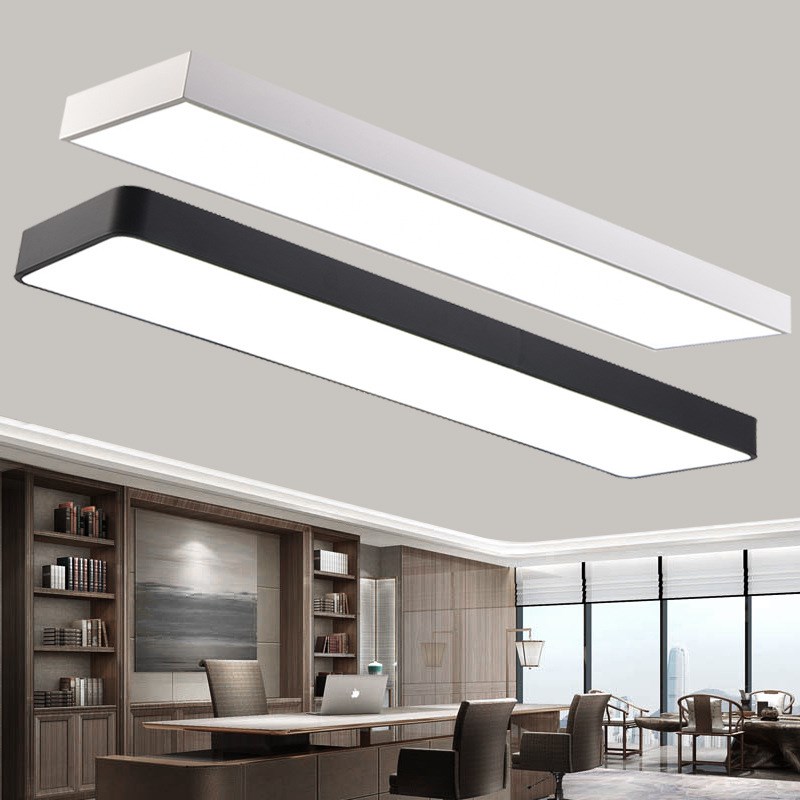 办公室lbed吸顶灯会议室长条形吊线灯健身房店铺商超专用工业风灯