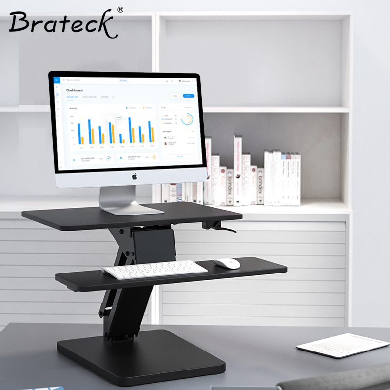 Brateckg站立式办公桌台式折叠工作台笔记本电脑升降桌增高支架TZ