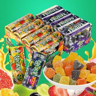 徐福记雀巢趣满果果汁软糖30g桶儿童零食Q弹黑醋栗综合水果味小吃