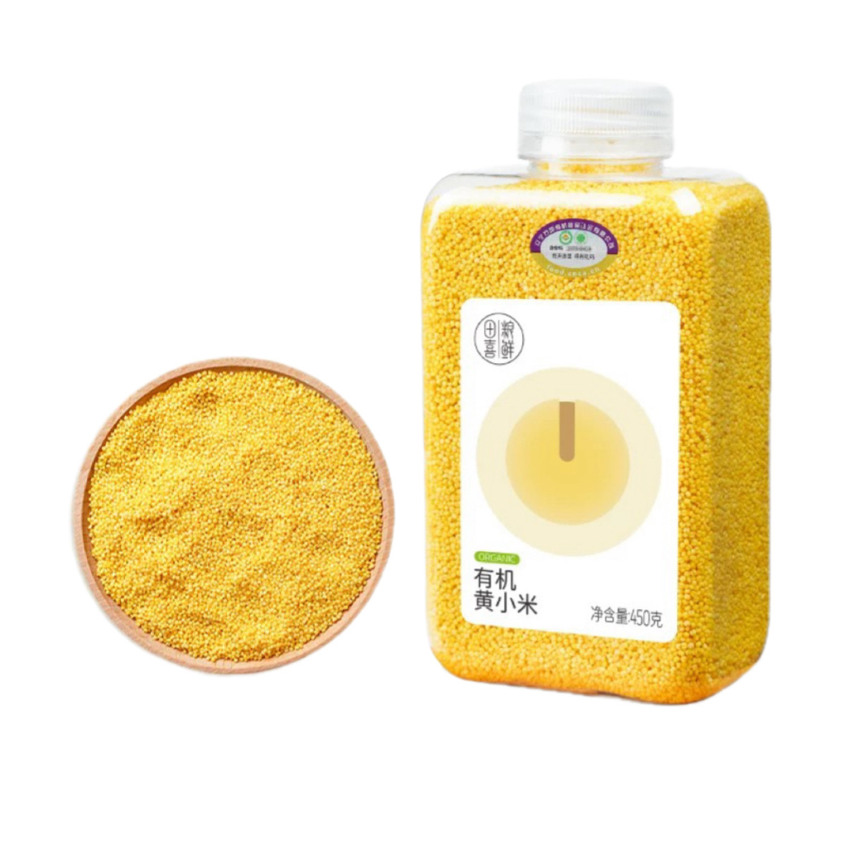 田喜粮鲜有机黄小米拍两瓶更实惠米油丰厚熬粥450g
