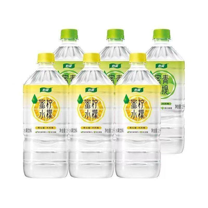 新品怡宝蜜水柠檬青提口味饮料1L*12瓶整箱解暑家庭装