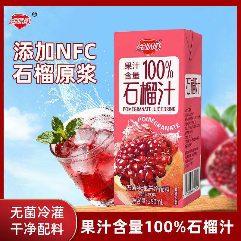 金娇阳石榴汁饮料250ml*10瓶果蔬汁饮正品浓缩覆原果汁