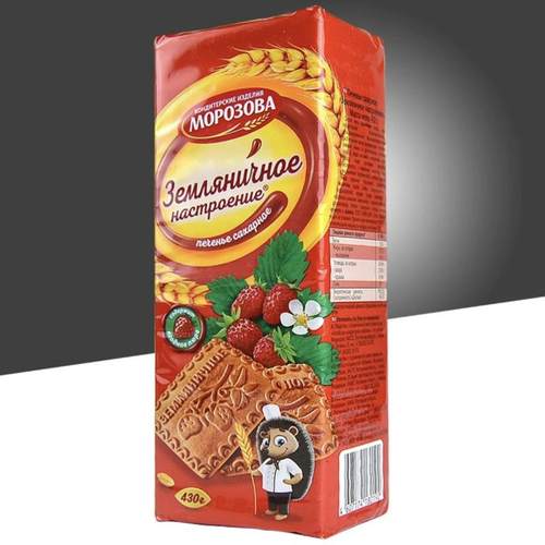 原装进口俄罗斯刺猬老式饼干多口味休闲零食营养代餐饱腹430g袋装