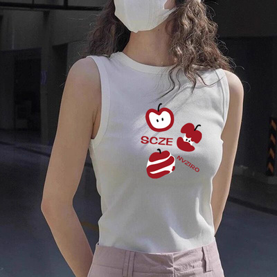 螺纹棉遮副乳工字背心女吊带外穿