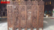 饰品柚木实木双面雕花屏风花高180长210cm6扇 泰国工艺品家装