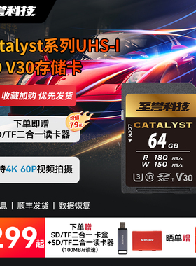 至誉科技Catalyst系列V30高速sd存储卡SD相机内存佳能闪存卡