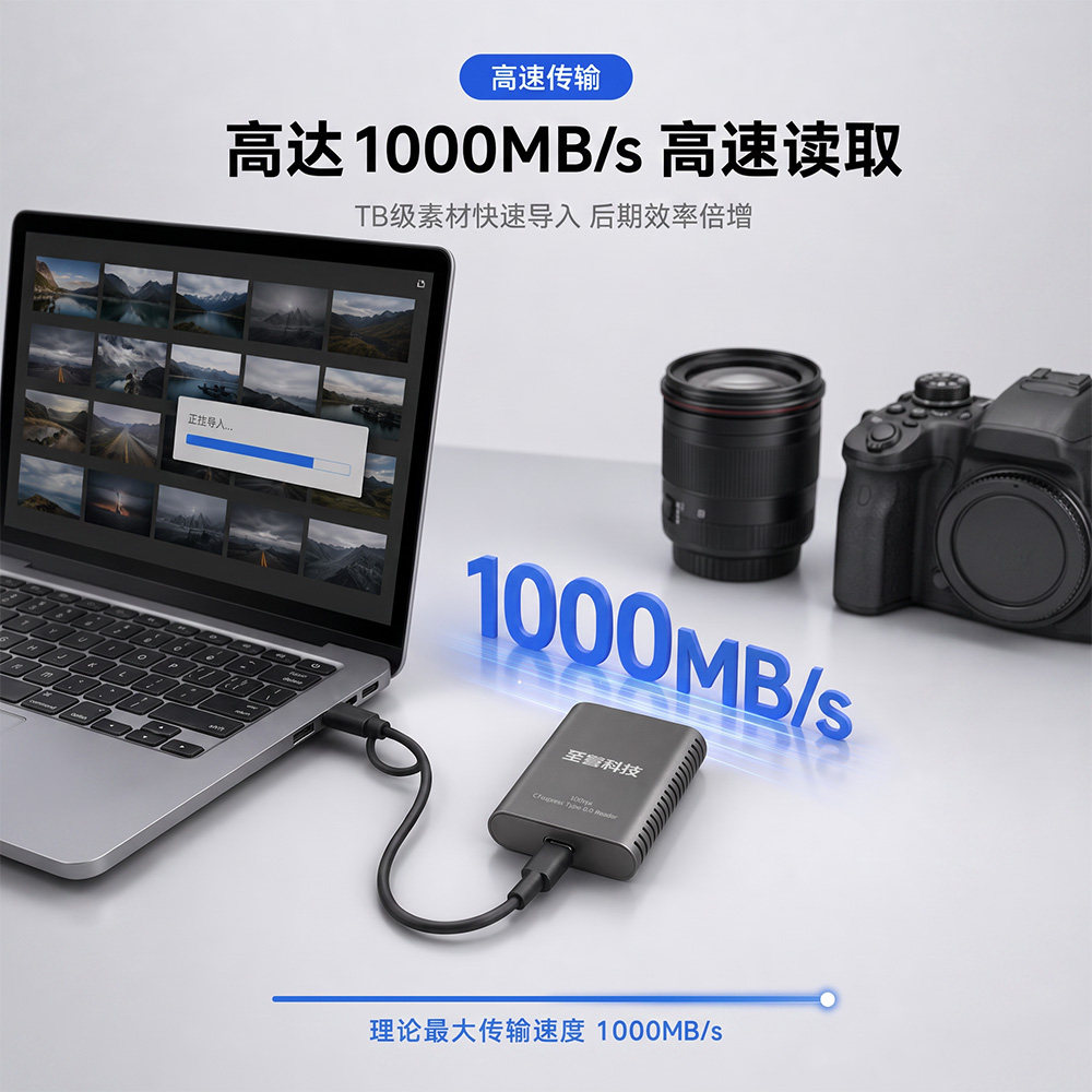 至誉科技CFexpress Type A/Type B 2合1高速读卡器