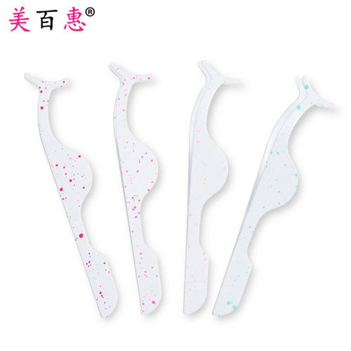 跨境亚马逊不锈钢嫁接眼睫毛工具橡塑簇开花型修眉眼睫毛镊子