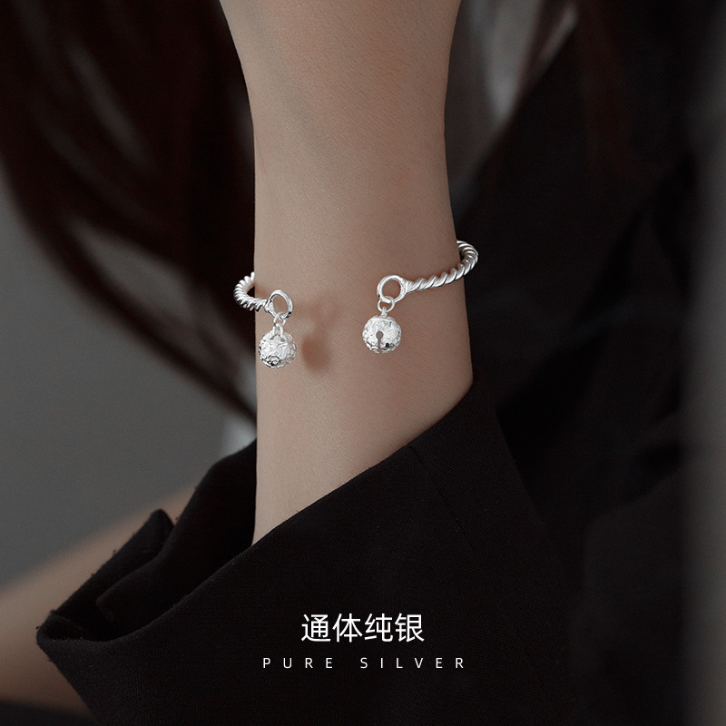 S925银双宫铃手镯网红抖音同款