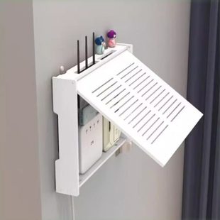 无线路由器神器 置物架wifi弱电电线整理多媒体箱遮挡箱光猫壁挂式