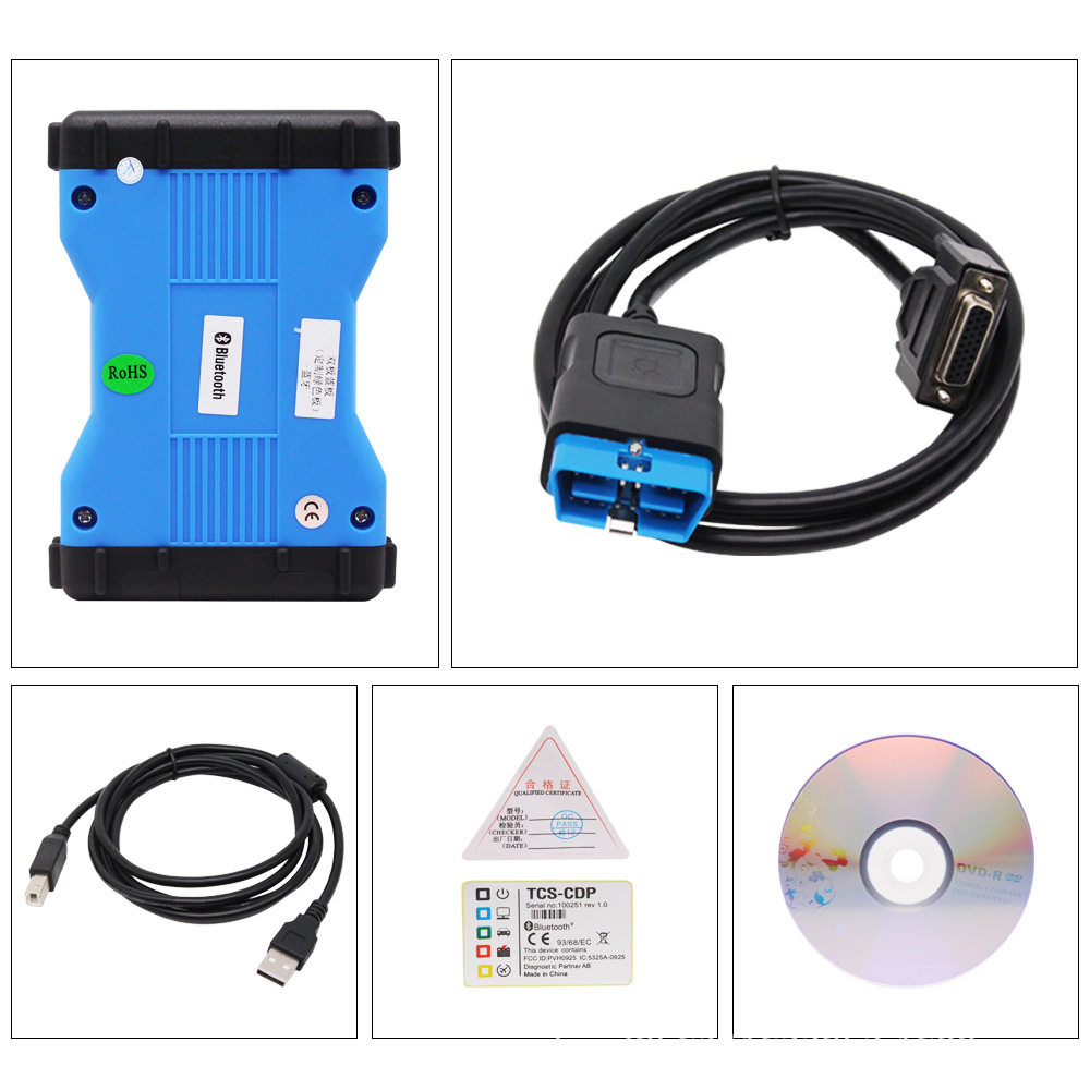 TCS CDP 带蓝牙 V9.1 2PCB 2021软件 150 AUTOCOM汽车诊断仪便携