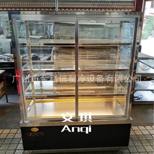 落地式 直角黑色多层架食品保温陈列加热展示柜烧饼葡挞暖酥柜