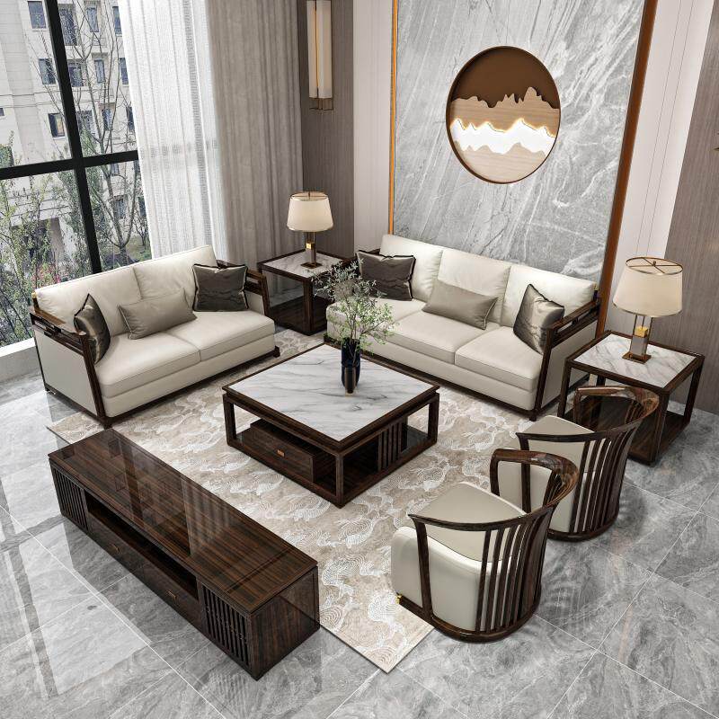 沙发新中式实木组合现代简约客厅国潮大小户型轻奢乌金木家具