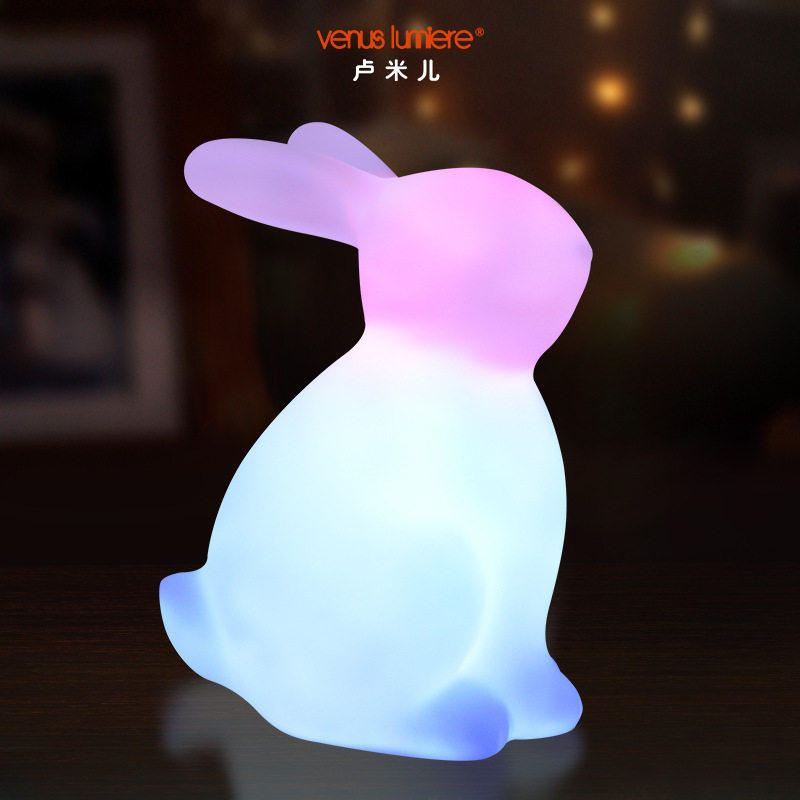 led小台灯批发 兔子台灯 3d小夜灯 卧室床头 创意氛围生日礼物