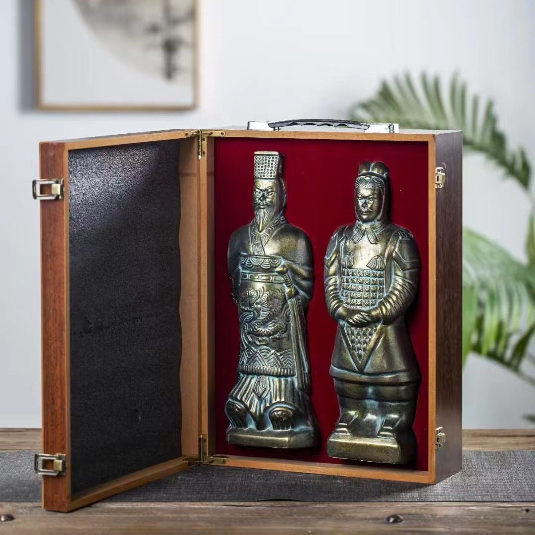 兵马俑陶瓷酒瓶酒坛子仿古仿青铜器摆件装饰5斤装2.5斤人物酒瓶