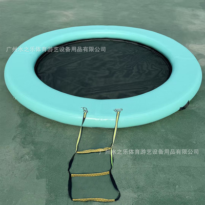 折叠挂梯充气浮台侧软梯子充气浮排浮台充气水上漂浮托盘充气吊床