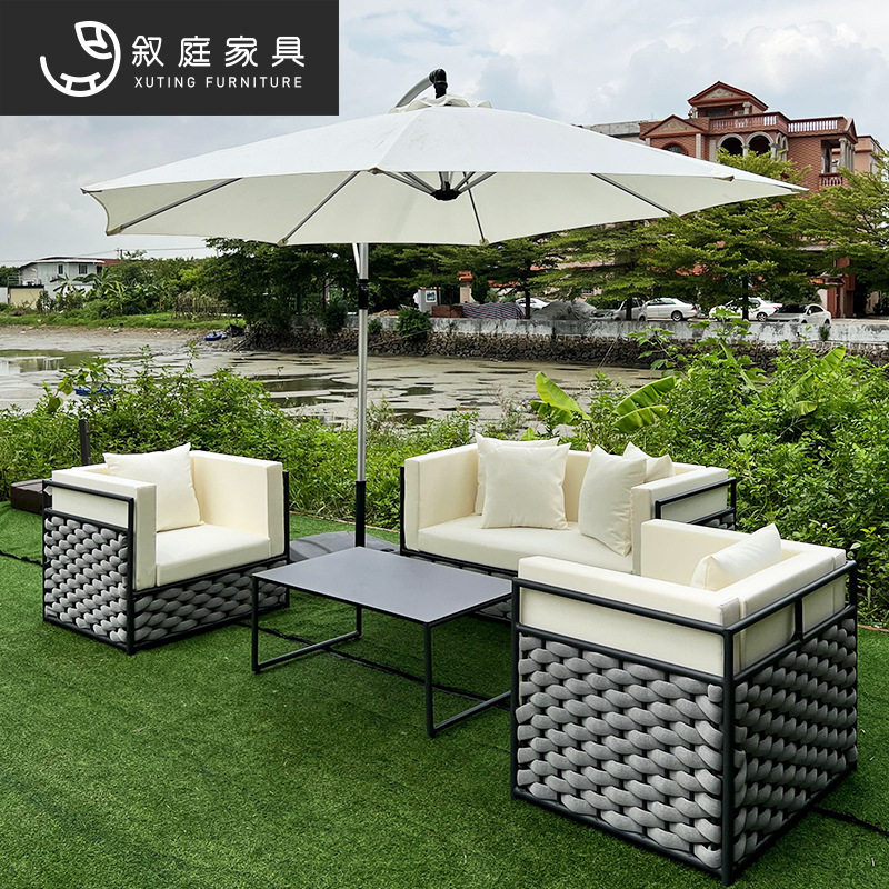 户外花园景区民宿外摆室外沙发庭院露台天台铝合金小茶几组合桌椅,电子元器件市场,电线扎带/束线带,淘宝优惠券,粉丝福利购,淘宝优惠卷