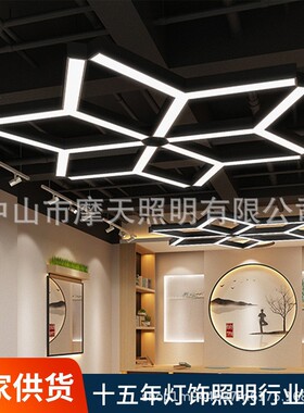 LEDY形人字形可拼接工业风吊灯办公室商场超市服装店网咖造型灯