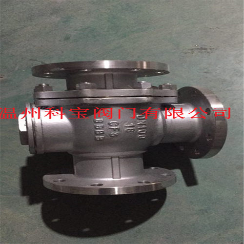 DN15 不锈钢三通T型法兰球阀 Q44F温州球阀