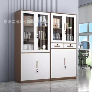 拆装 文件柜钢制窄边铁皮柜更衣柜办公室落地档案柜矮柜凭证储物柜