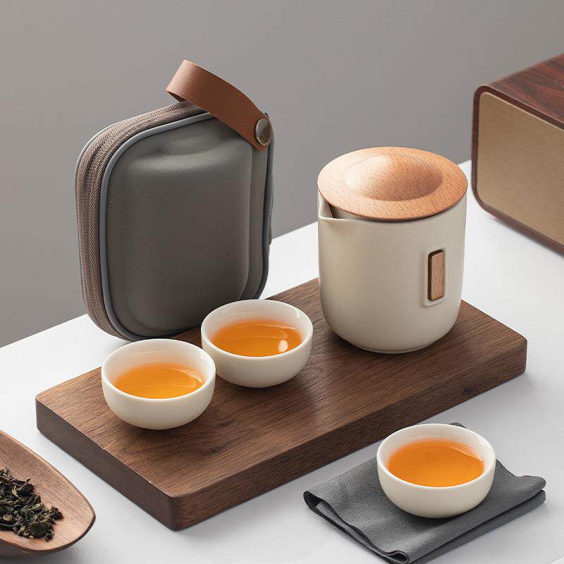 便携式旅行茶具小套装备简易户外包随身功夫泡茶壶茶杯露营快客杯