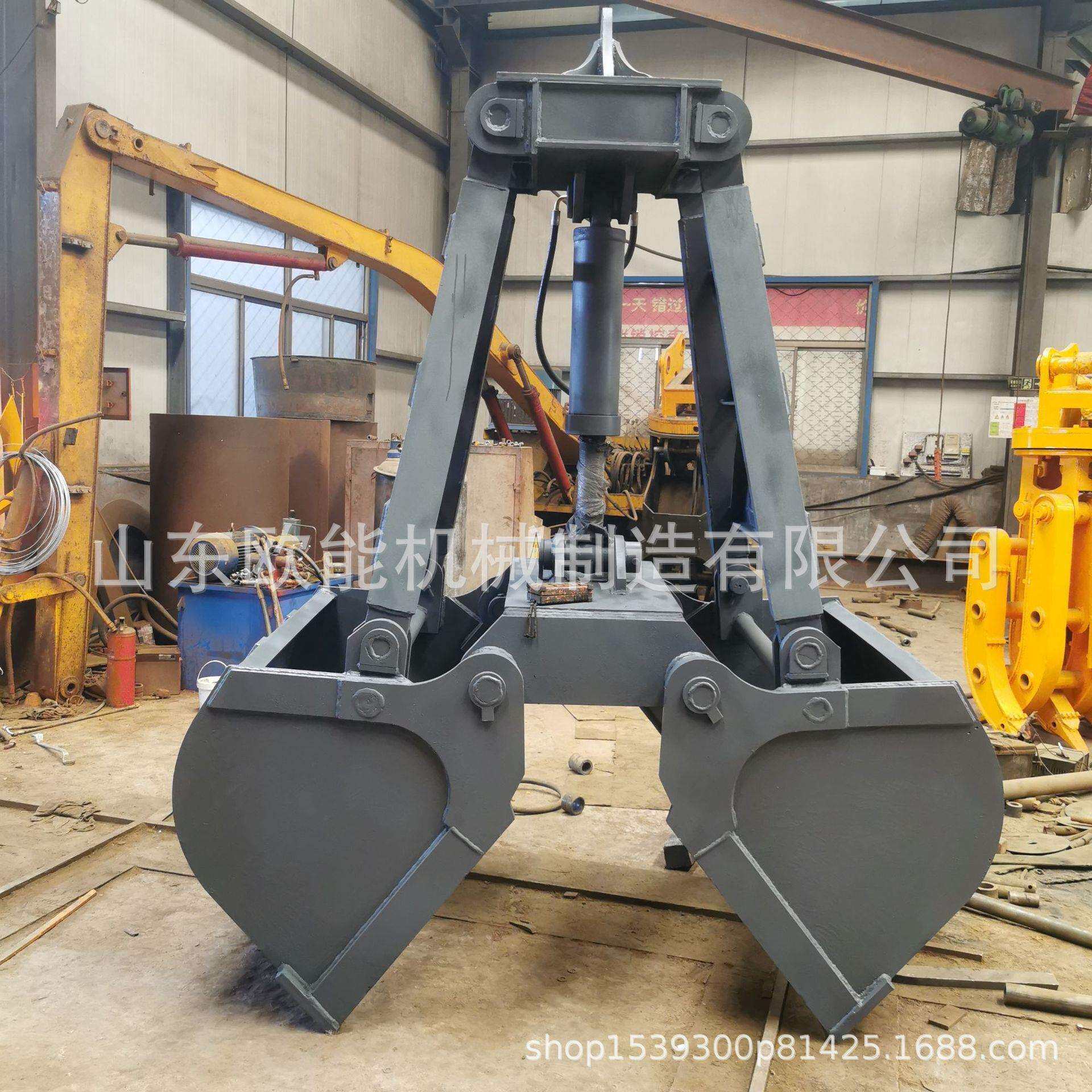 斗清污贝型欧能斗贝壳属具液压挖斗挖沙泥沙抓挖机双瓣煤斗中国
