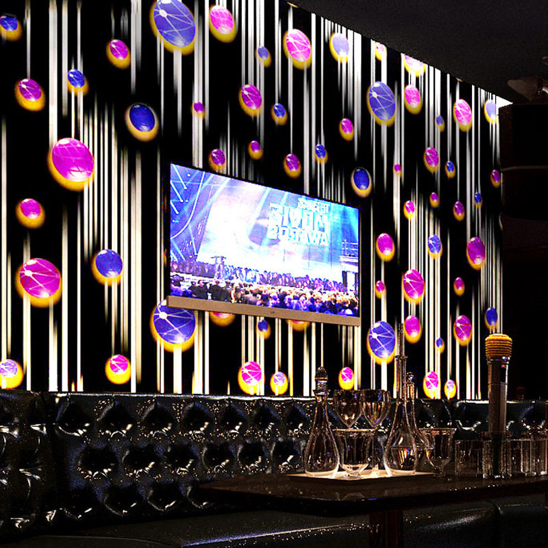 KTV酒吧酒店3D立体闪光墙纸