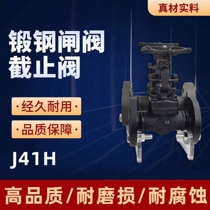 上海阀门 A105 锻钢法兰闸阀截止阀Z/J41H-16C-40C耐高温高压
