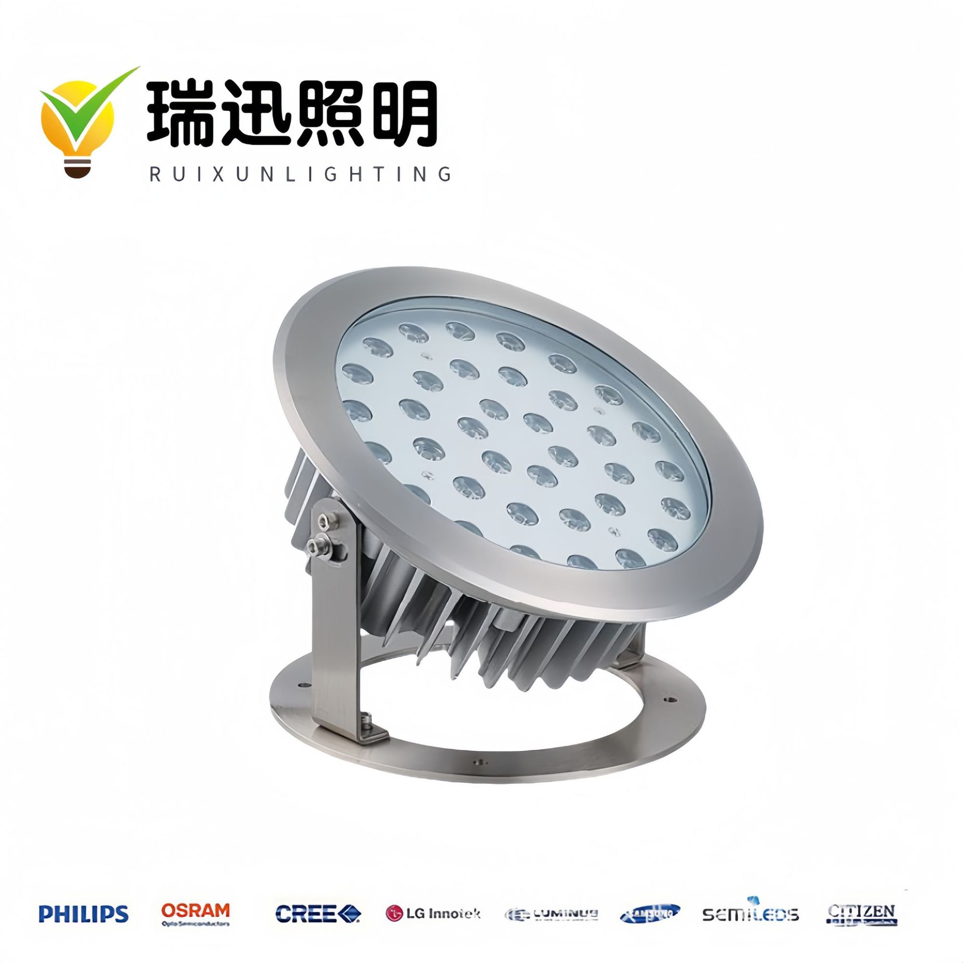 LED水底灯304不锈钢水池灯水族喷泉低压七彩水下景观灯6W9W24W48W