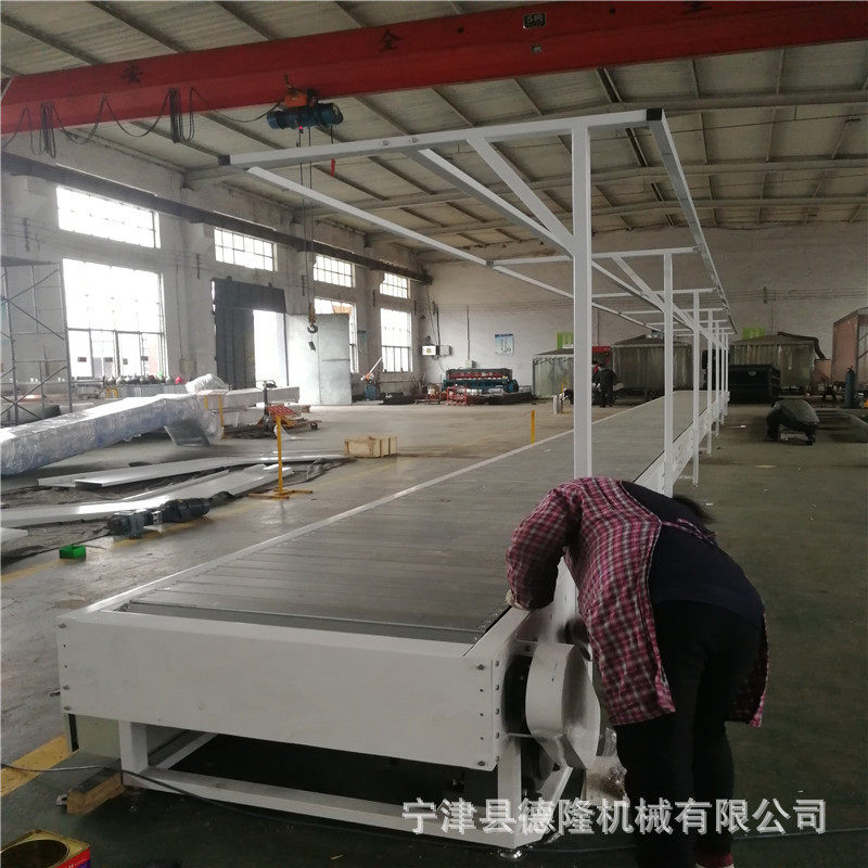 带灯架工具盒链板组装流水线风机空调装配输送设备链板式运输设备