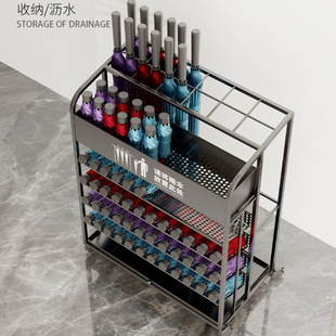 雨伞架收纳架教室班级门口酒店大堂大容量商用雨伞存放沥水置物架