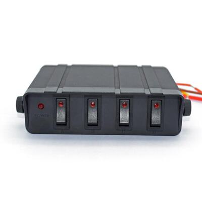 4位3PIN圆形开关面板控制系统含配线组合带安装支架