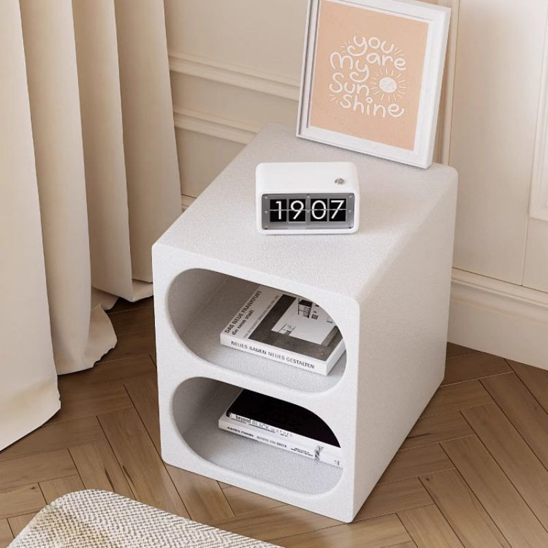 奶油风边几沙发小边桌简约客厅飘窗茶几北欧床头柜边柜不规则角几