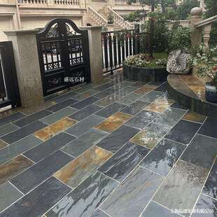 青石板别墅庭院阳台花园露台文化石防滑仿古广场户外楼顶地砖