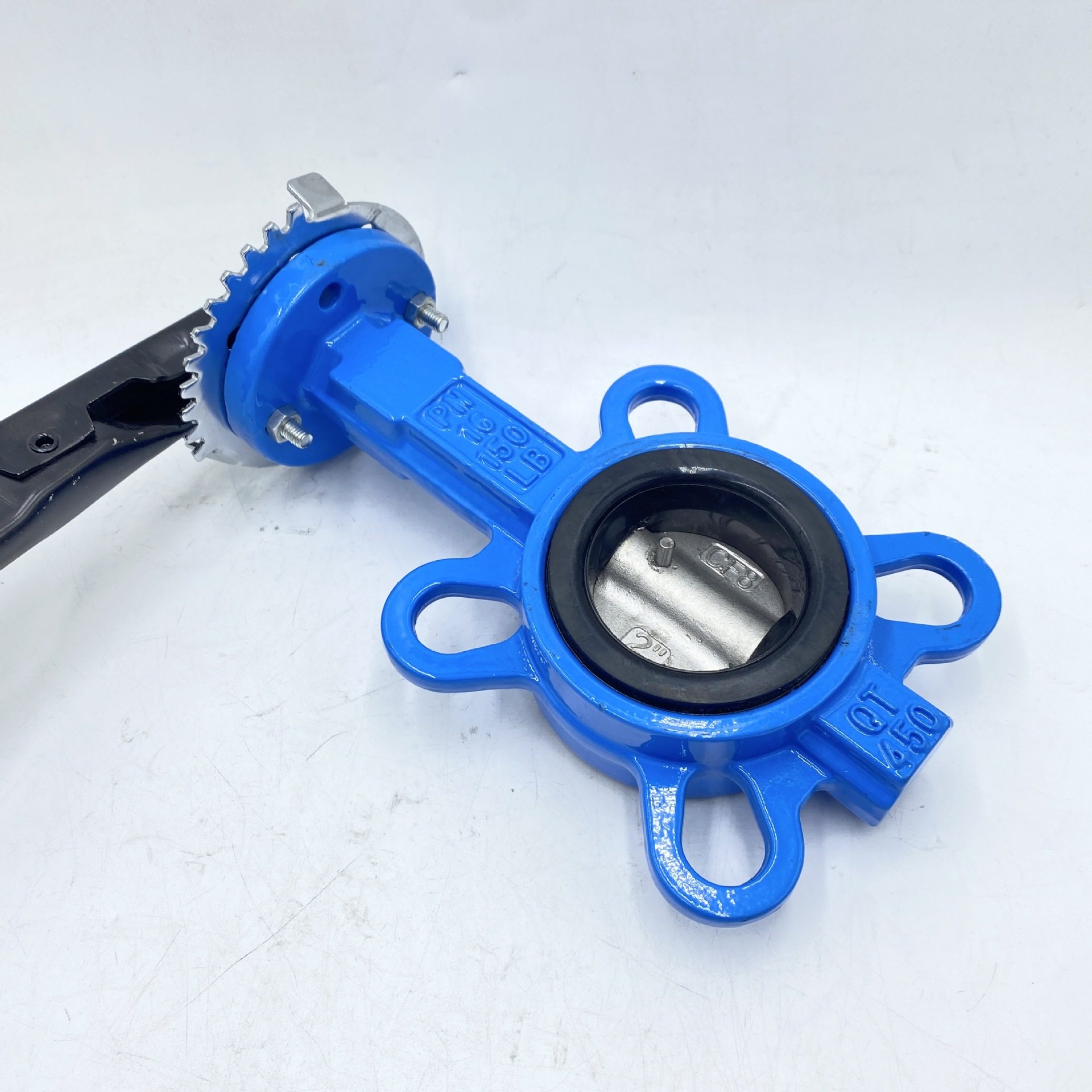 厂家热销！手动蝶阀对夹式D71X/F/J-16QP 304四氟不锈钢DN50 80