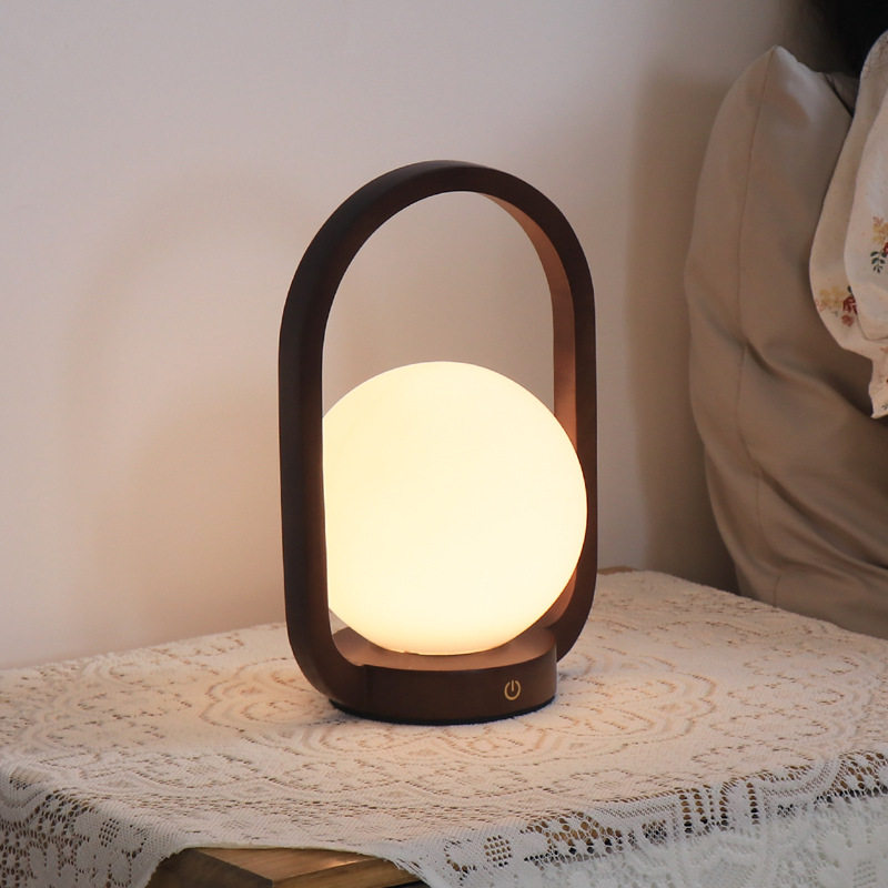 复古台灯床头灯书房手提创意怀旧美式触摸遥控充电式可调节卧室灯