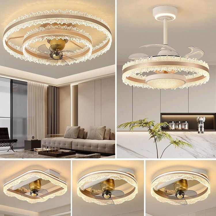 客厅灯圆形吸顶灯轻奢高级感2025新款餐吊灯风扇灯吊扇灯全屋灯具