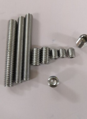 DIN916 GB80 M2.5M3不锈钢凹端内六角紧定止付机米 螺丝顶丝现货