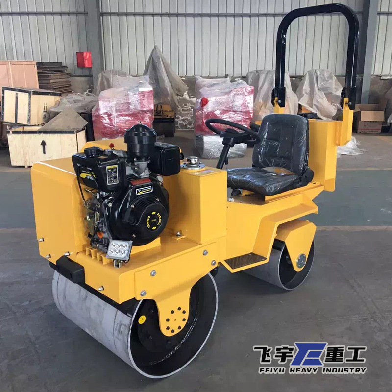 手扶式压路机工地1吨3吨振动沥青路面小型压土机单双轮座驾压路机