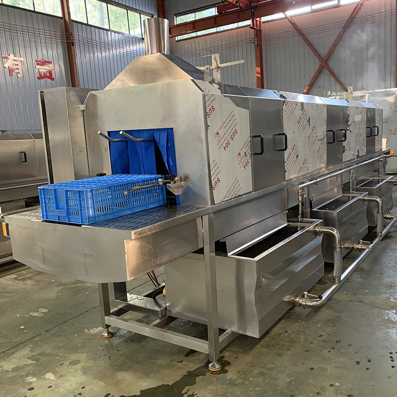 配件周转箱清洗烘干机 连续式高压热水喷淋型洗塑料想的设备