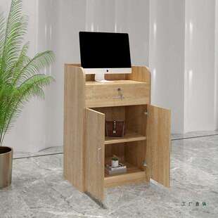 小型收银台迷你白色柜子小柜服装店收银桌简约现代展示柜前台吧台