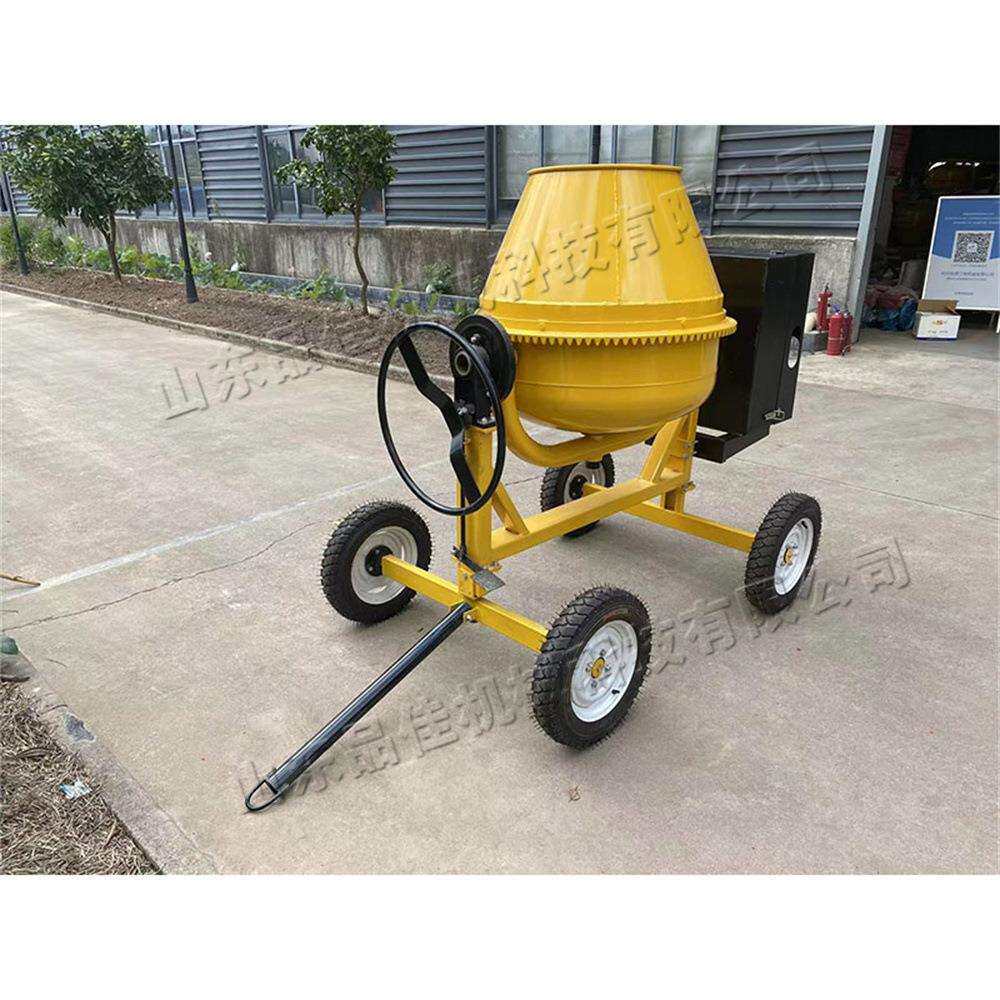 建筑工地滚筒混合器半干硬性混凝土搅拌机移动型柴油滚筒混合机