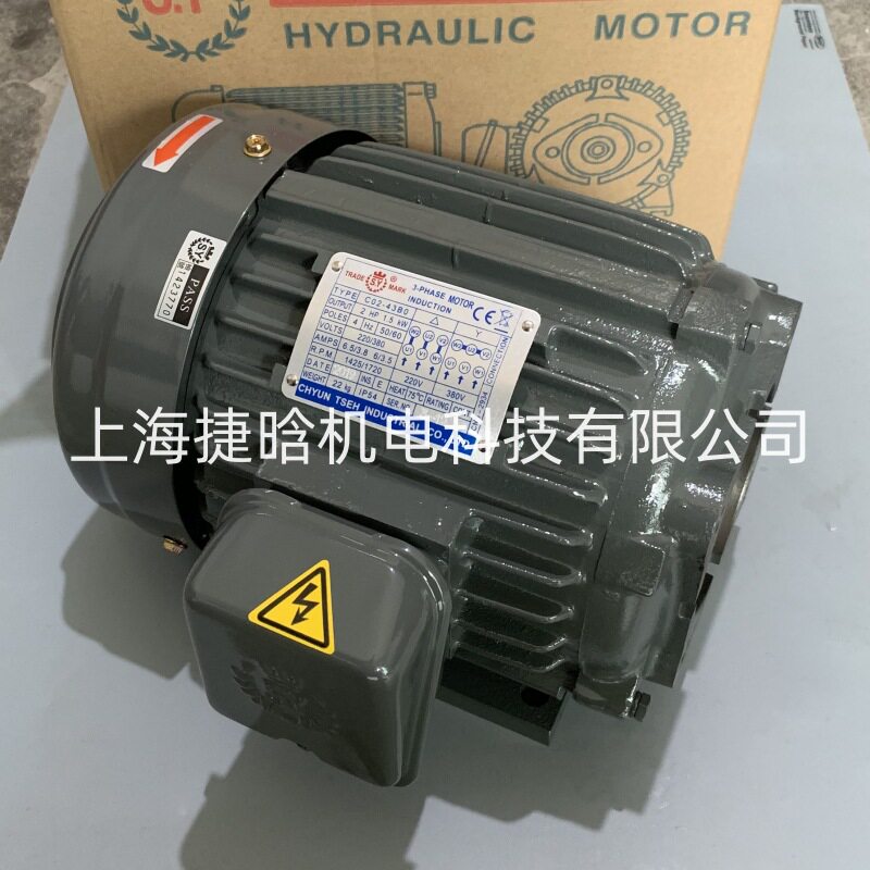 台湾S.Y群策马达 1HP-4P C01-43B0 0.75KW 液压泵电机 K1P2R11A