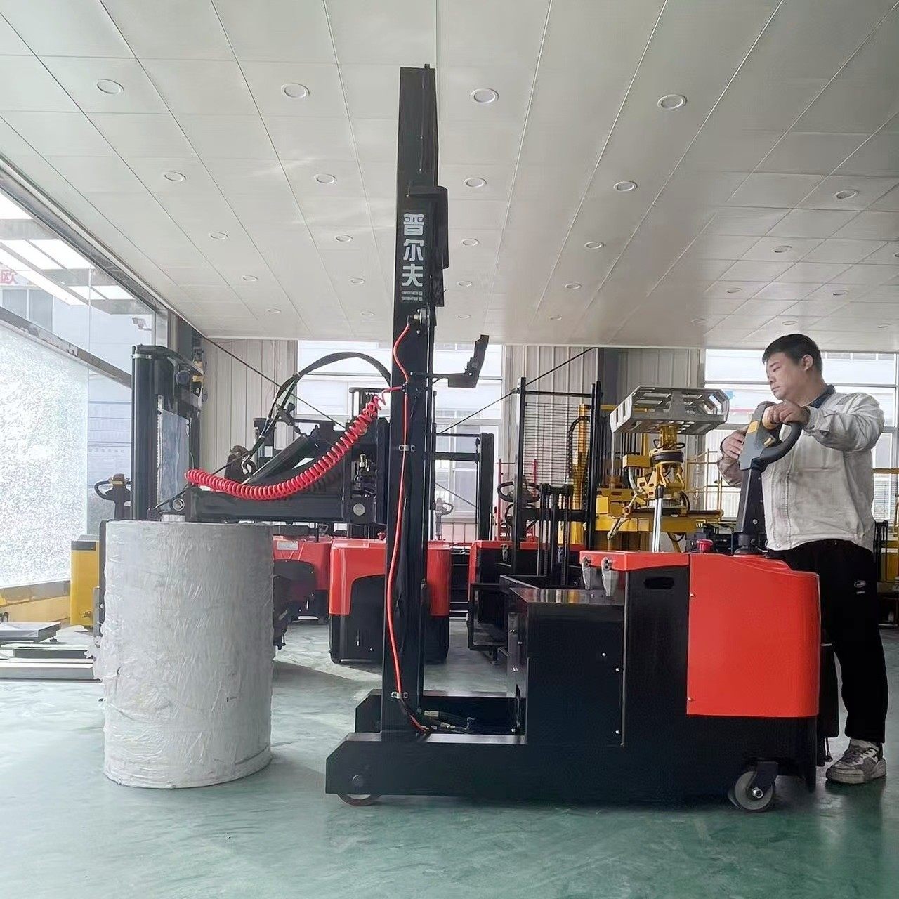 普尔夫气胀轴堆垛车气涨轴翻转上料电动胀轴车薄膜纸卷自动旋转车,电子元器件市场,电线扎带/束线带,淘宝优惠券,粉丝福利购,淘宝优惠卷