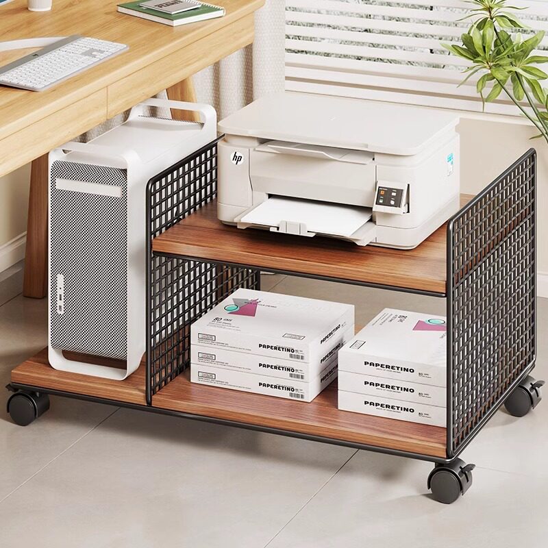 主机托架可移动电脑机箱打印机置物架办公室落地复印机底座放置柜