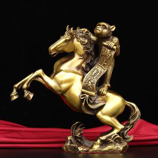 纯铜马上封侯摆件马上传令公司店铺办公室桌工艺品装饰品摆件