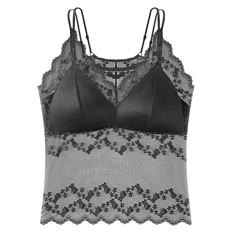 5538缎面法式轻奢蕾丝美背调节吊带背心一体杯打底大码内衣女露背,女士内衣/男士内衣/家居服,吊带/背心/T恤/打底/肌底衣,淘宝优惠券,粉丝福利购,淘宝优惠卷